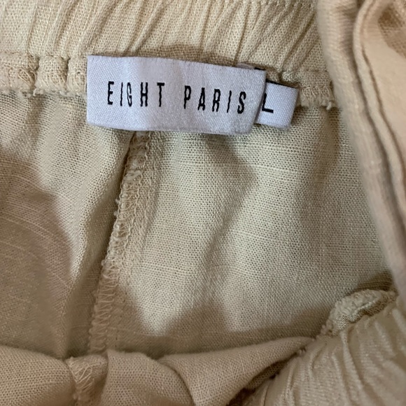 Eight Paris Two Piece Linen Pants and Front knot Top - Picture 4 of 4